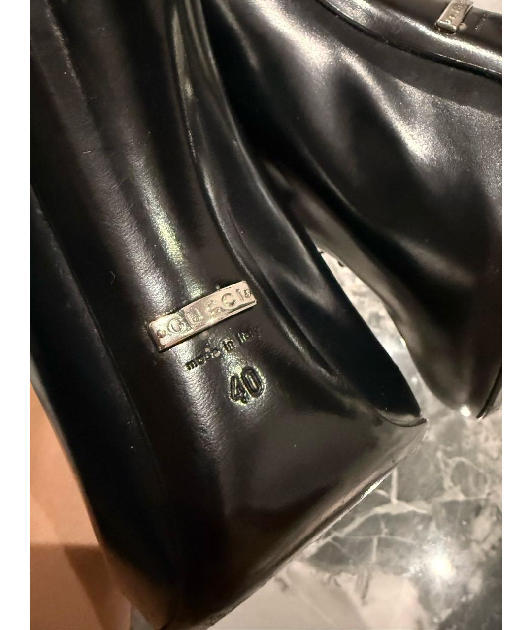 GUCCI Черные кожаные ботильоны, фото 5