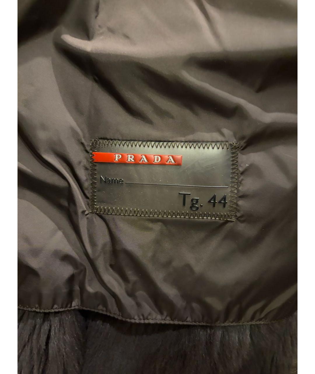 PRADA Коричневая кожаная дубленка, фото 7