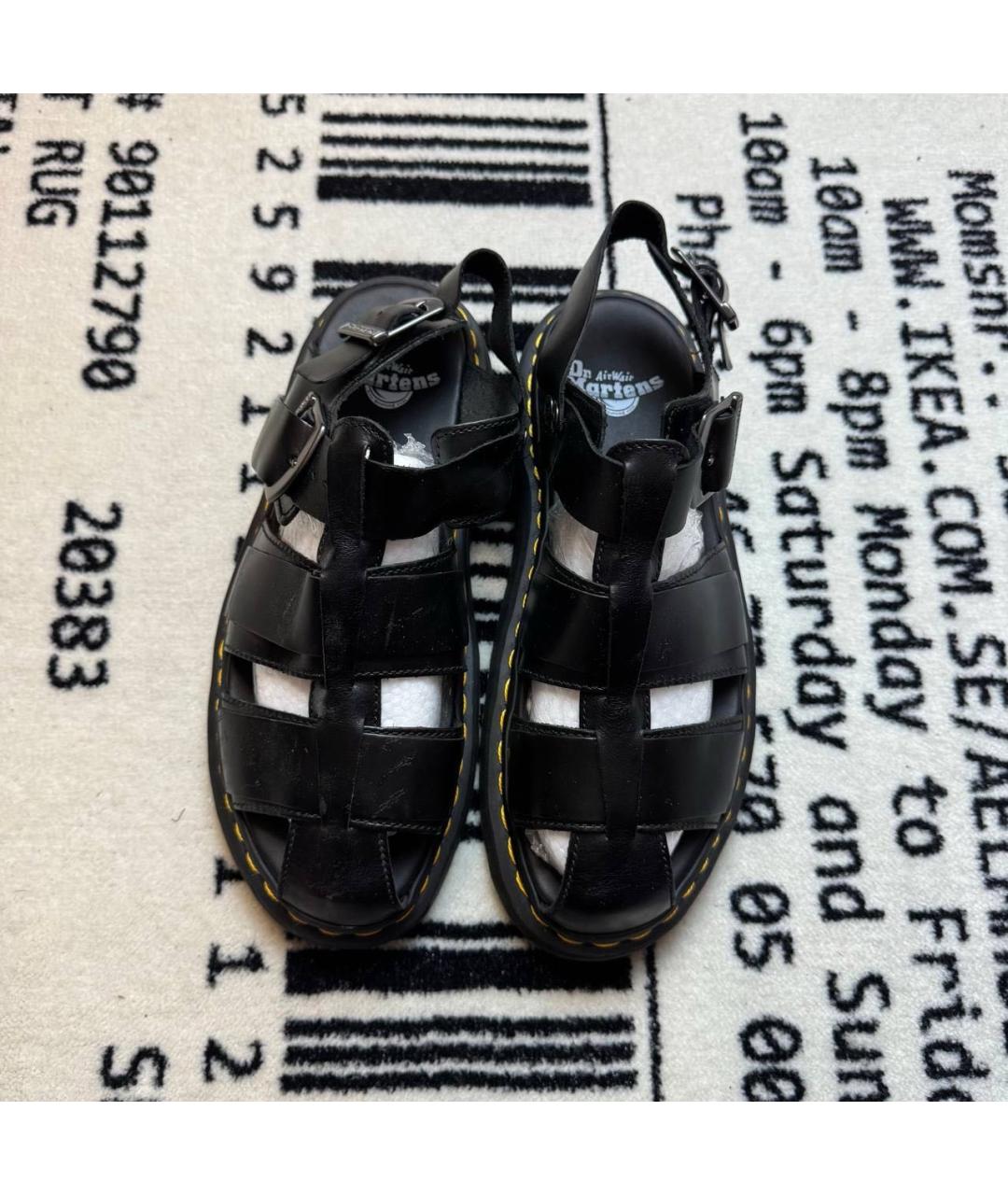 DR. MARTENS Черные кожаные сандалии, фото 2