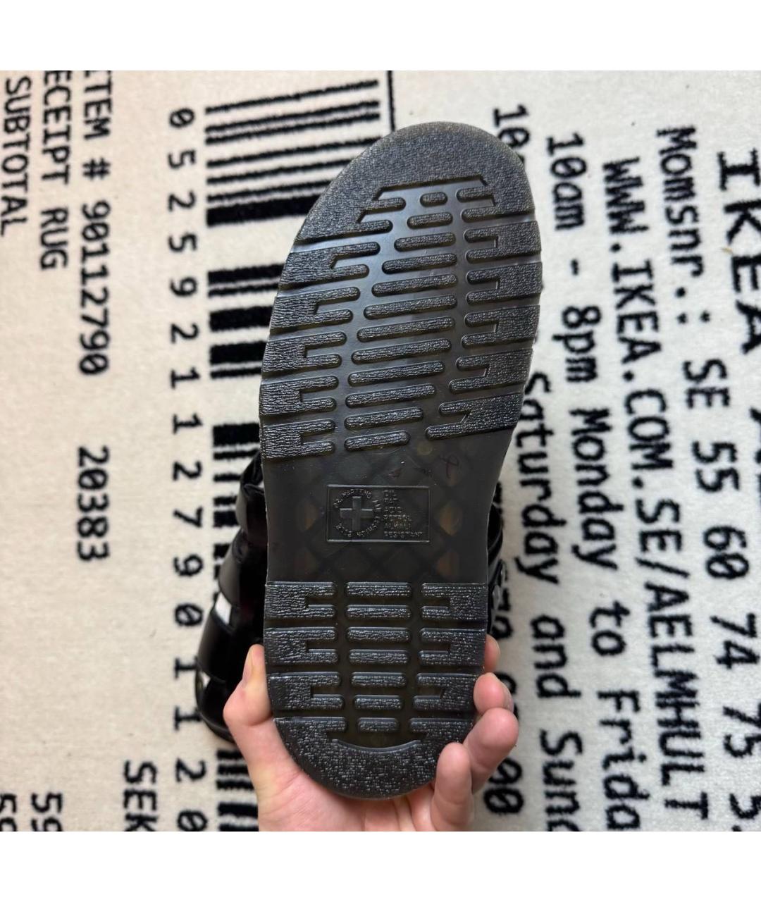 DR. MARTENS Черные кожаные сандалии, фото 5