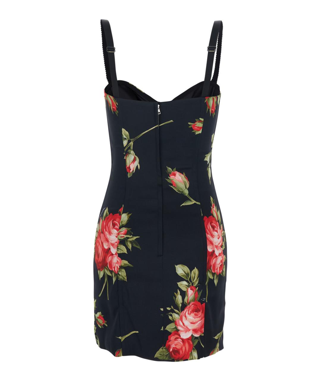 DOLCE&GABBANA Черное вискозное коктейльное платье, фото 2