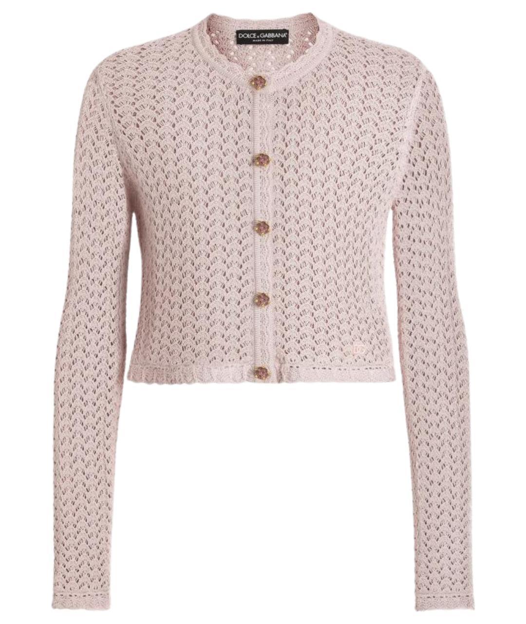 DOLCE&GABBANA Розовый вискозный кардиган, фото 1