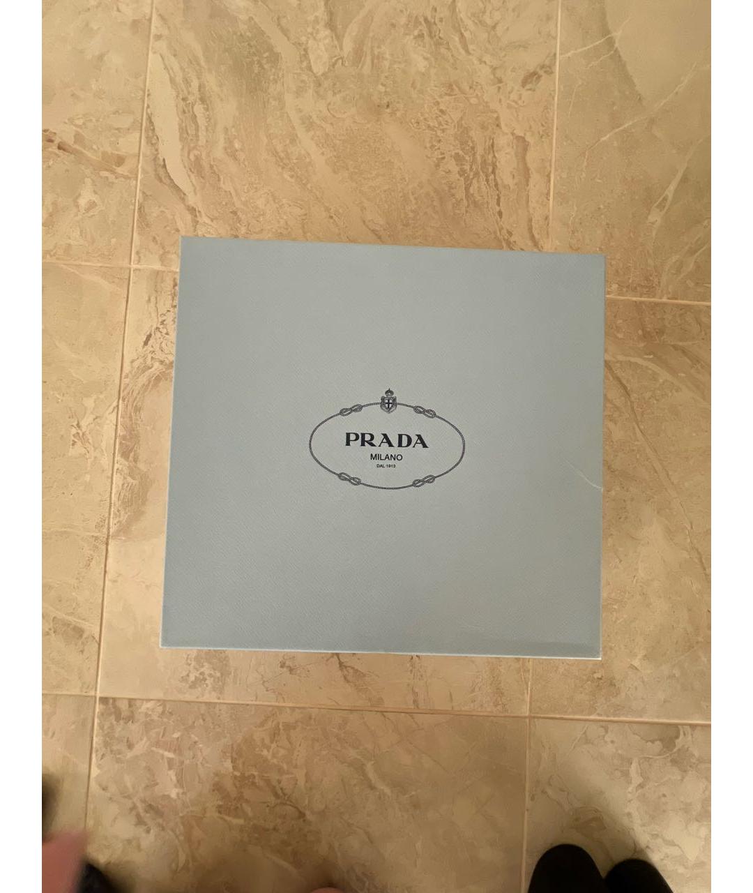 PRADA Черные кожаные ботинки, фото 5