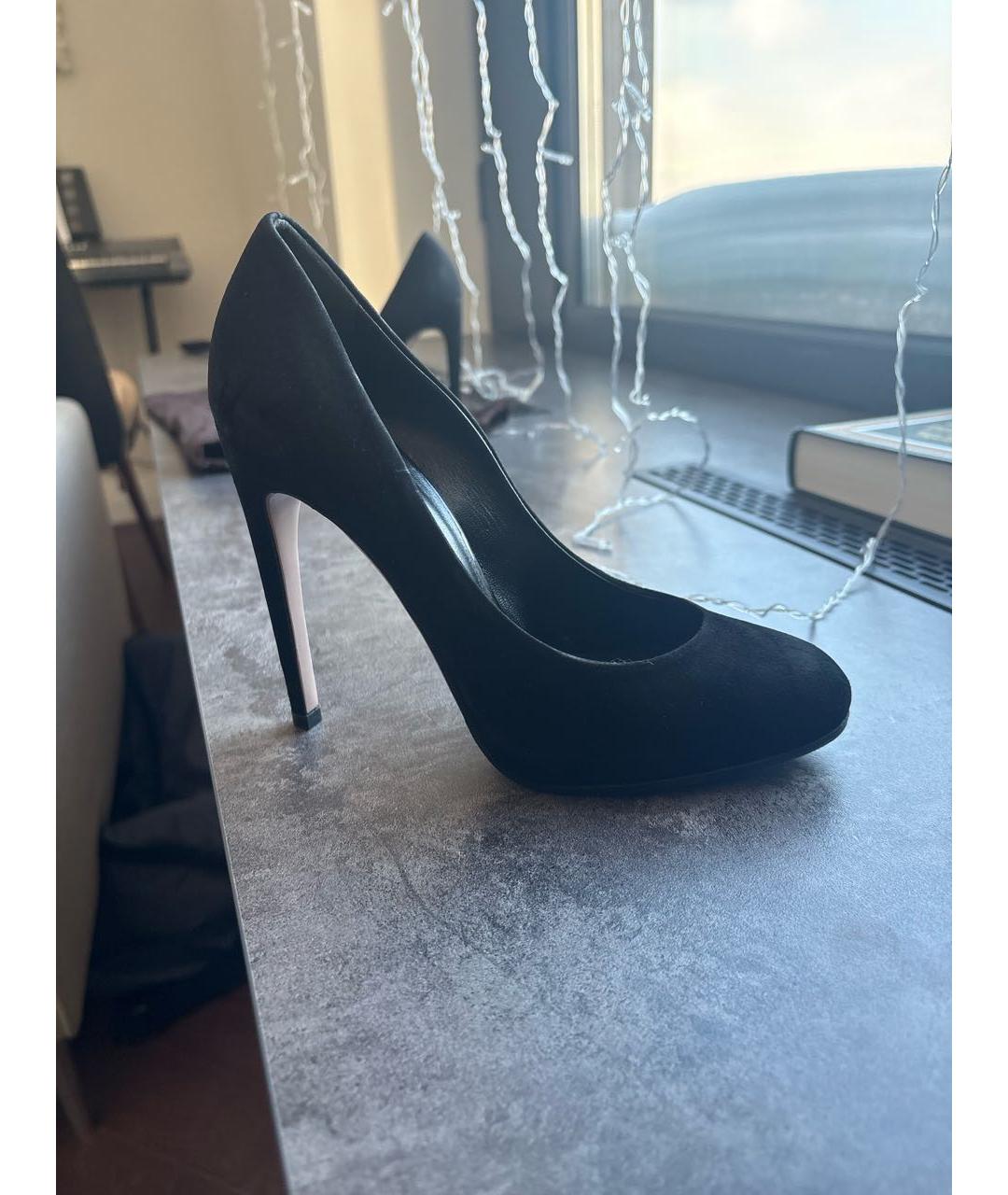 GUCCI Черные замшевые туфли, фото 8