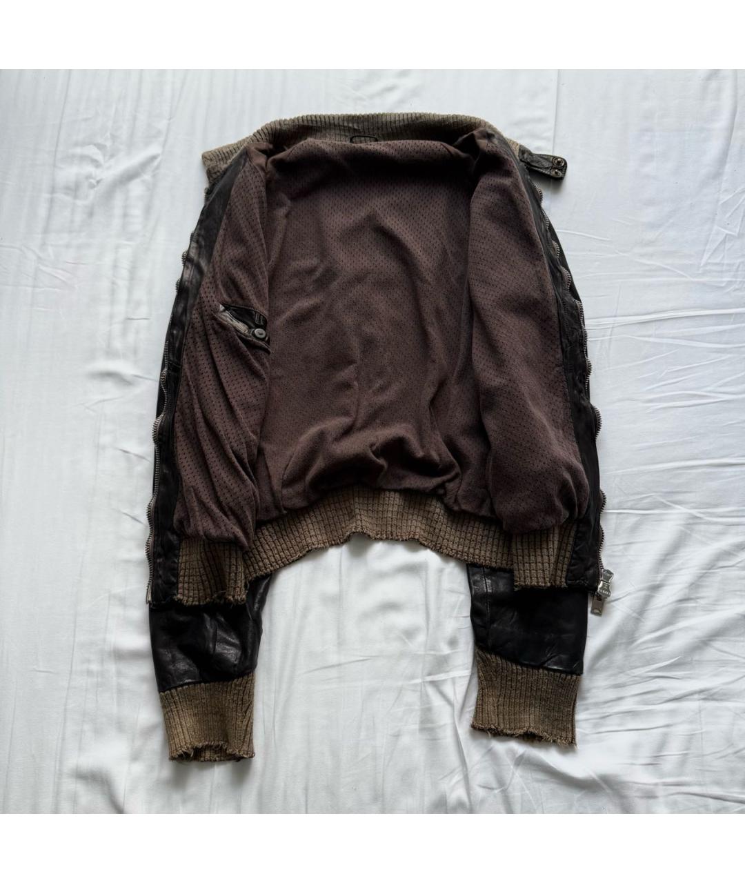 GIORGIO BRATO Черная кожаная куртка, фото 3