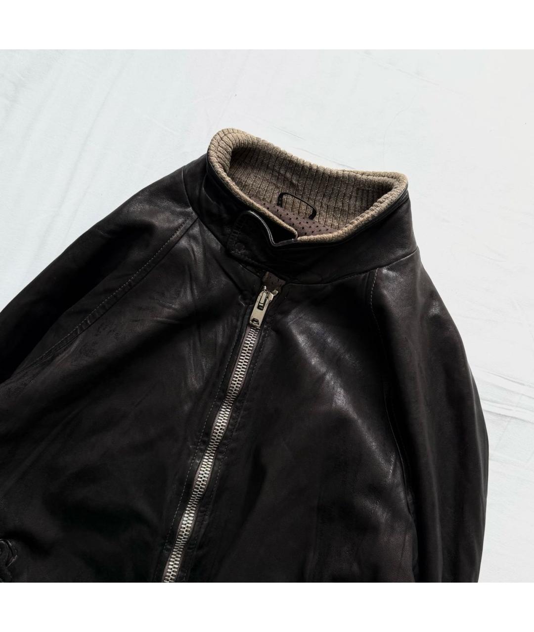 GIORGIO BRATO Черная кожаная куртка, фото 6