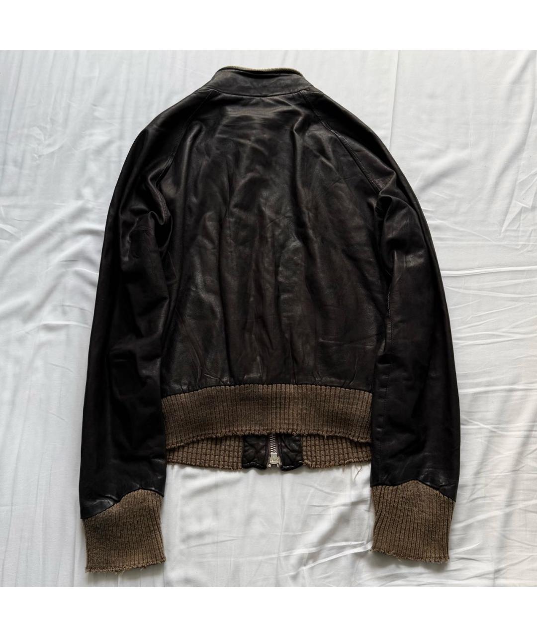 GIORGIO BRATO Черная кожаная куртка, фото 2