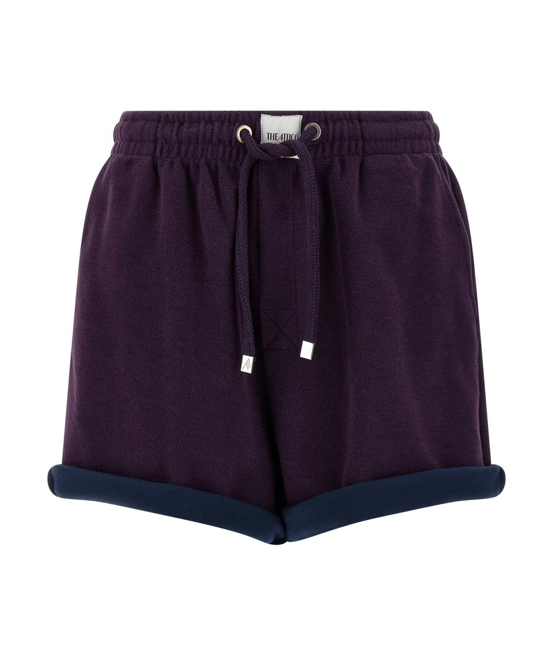 THE ATTICO Фиолетовые хлопковые шорты, фото 1
