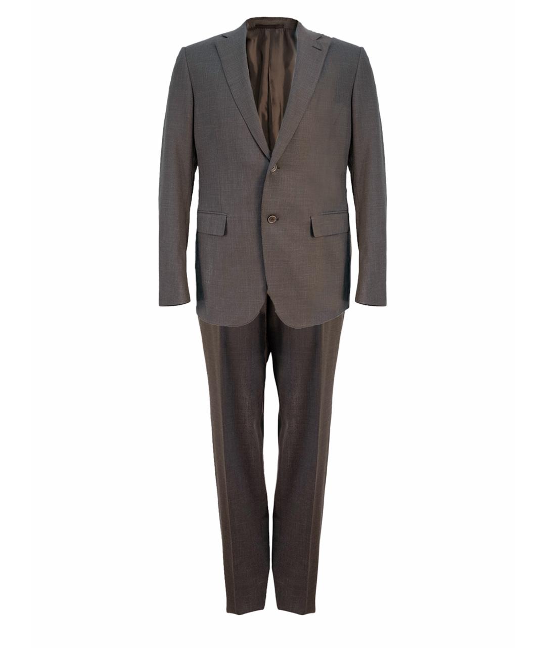 ZEGNA Коричневый классический костюм, фото 1