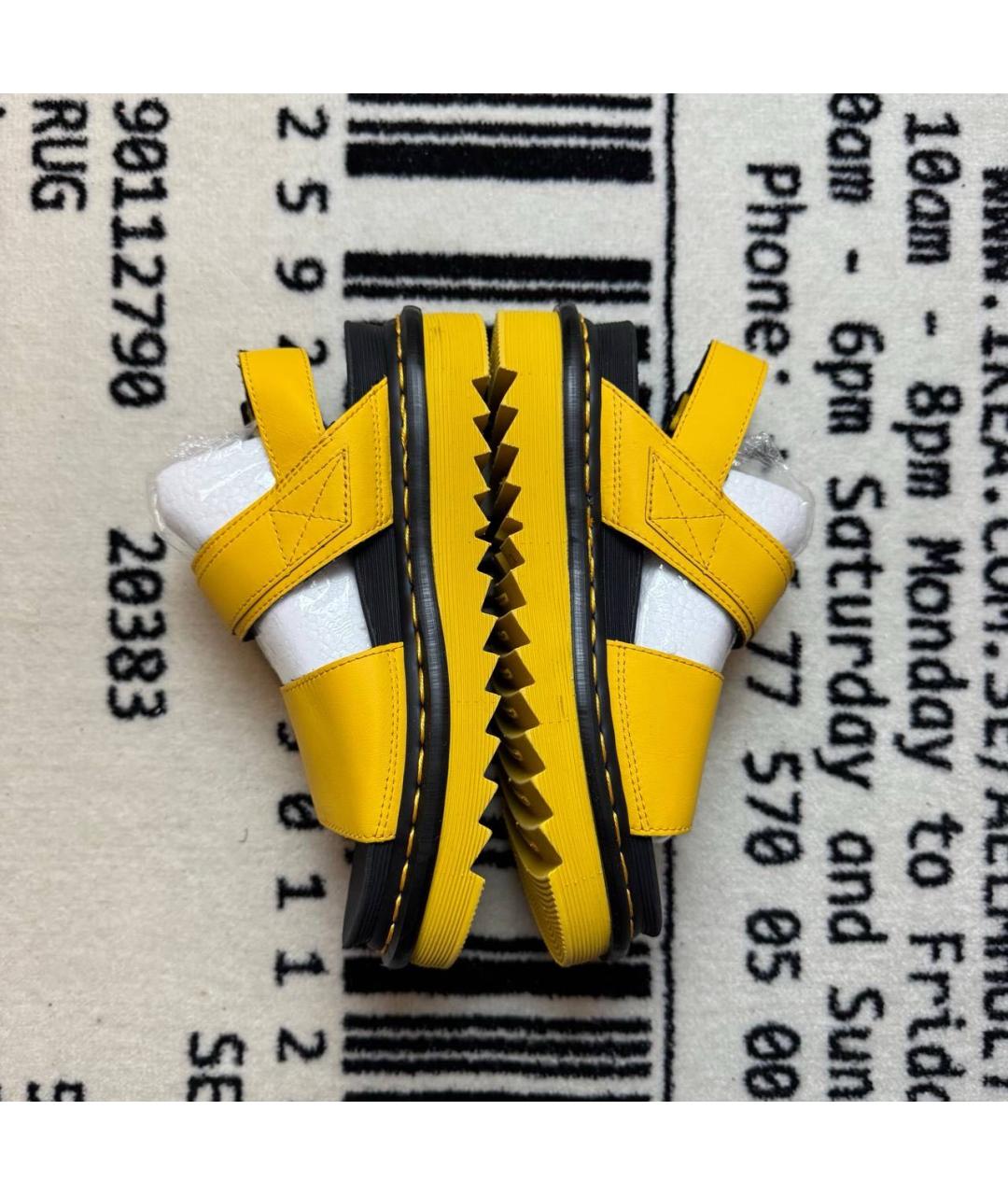 DR. MARTENS Желтые кожаные сандалии, фото 3