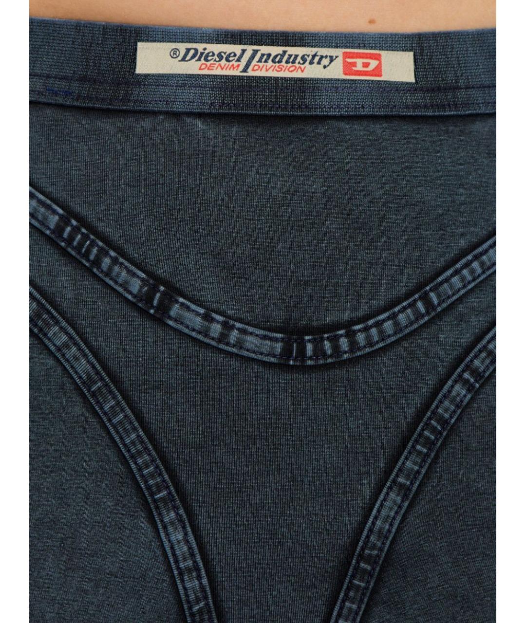 DIESEL Синяя хлопковая юбка миди, фото 5