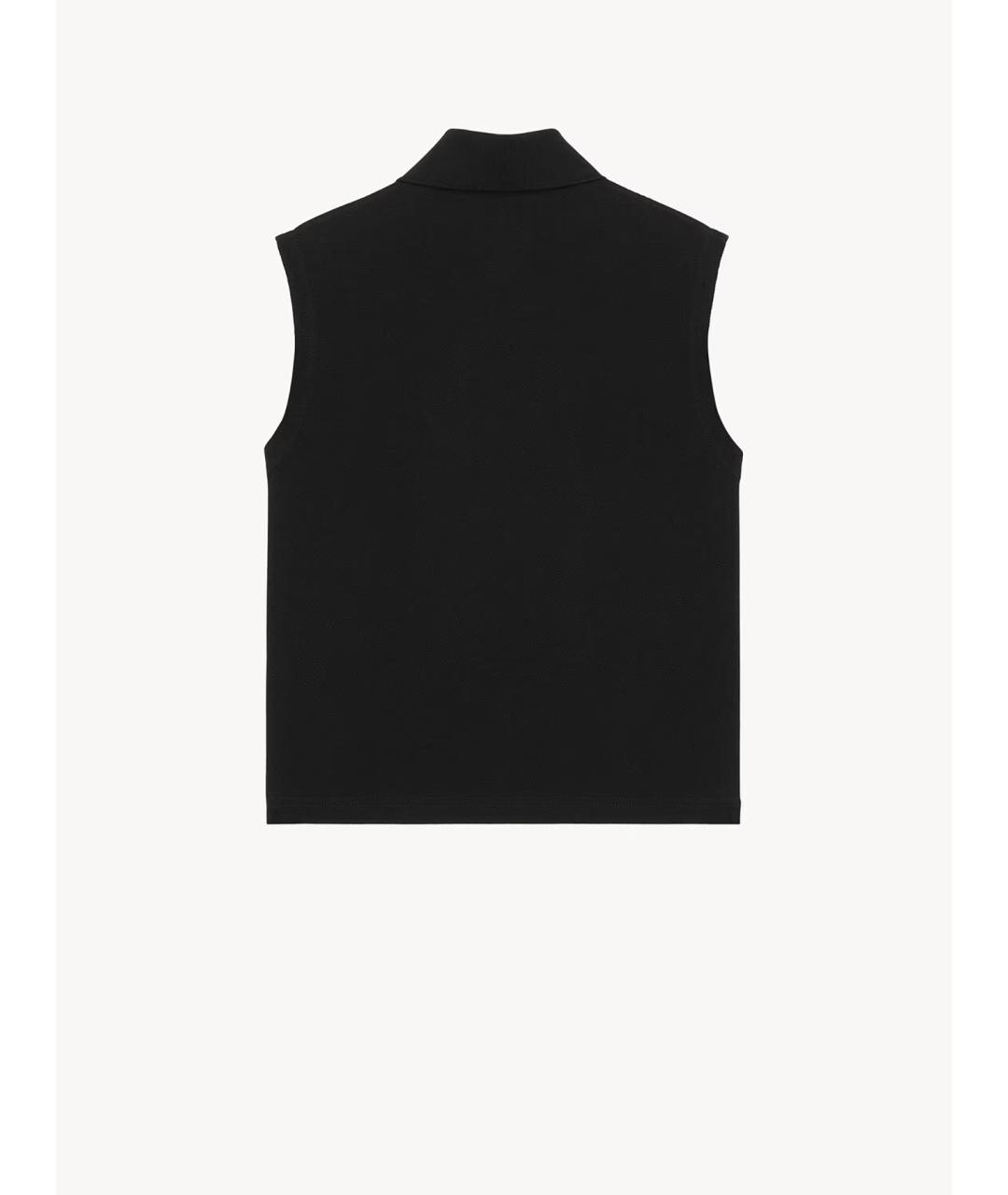 SAINT LAURENT Черная хлопковая футболка, фото 3