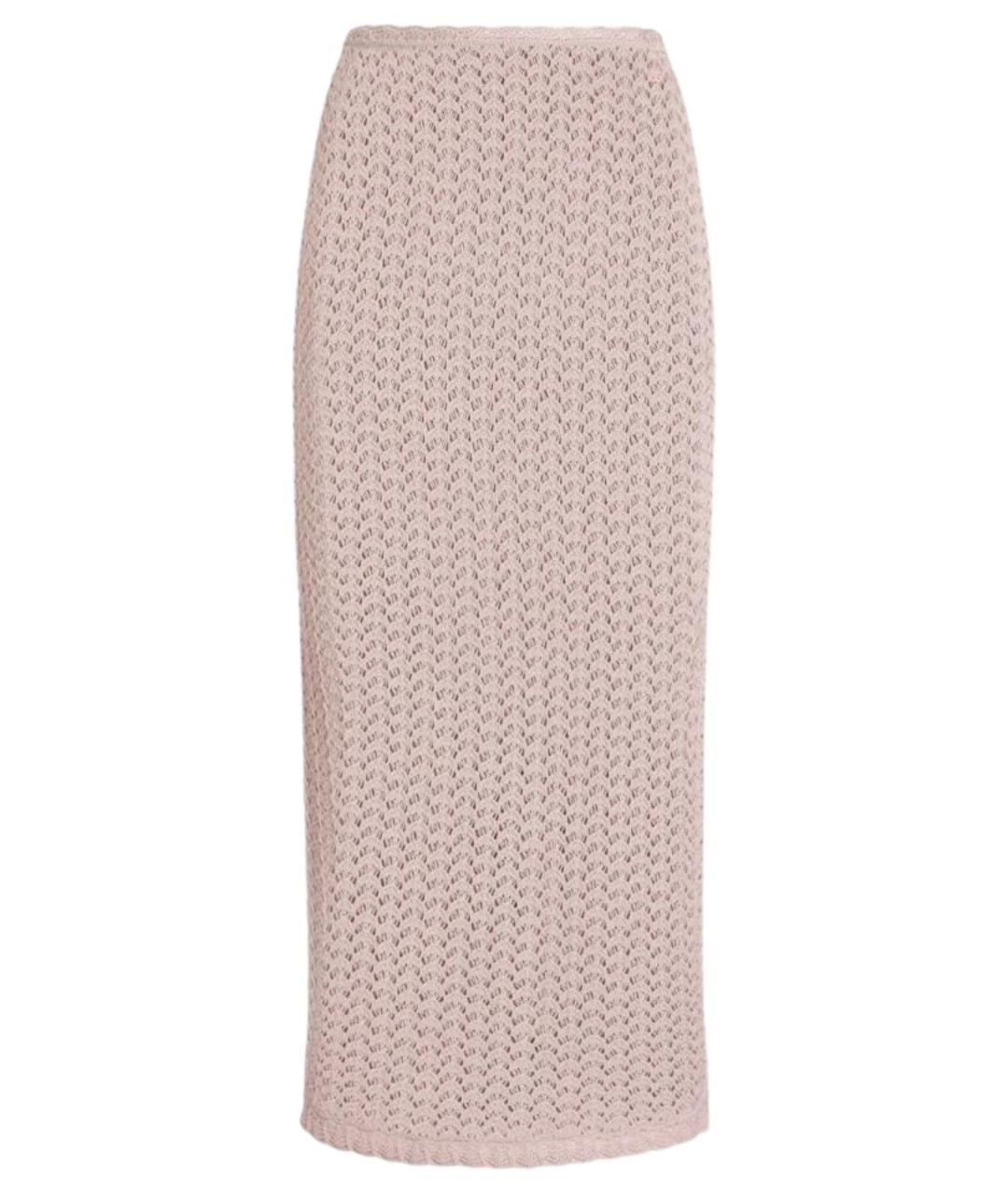 DOLCE&GABBANA Розовая вискозная юбка миди, фото 1