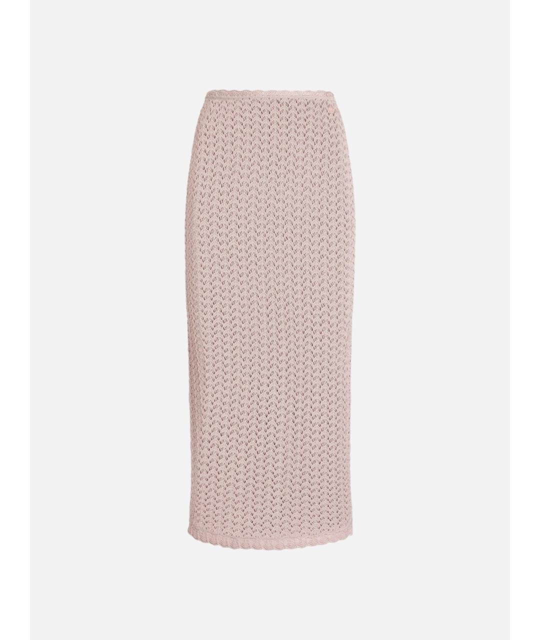 DOLCE&GABBANA Розовая вискозная юбка миди, фото 5