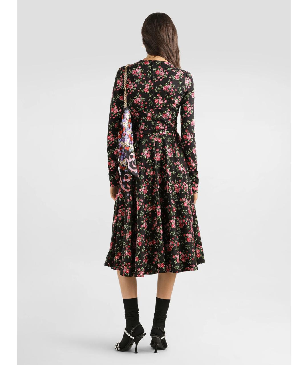 DOLCE&GABBANA Мульти шелковое повседневное платье, фото 3