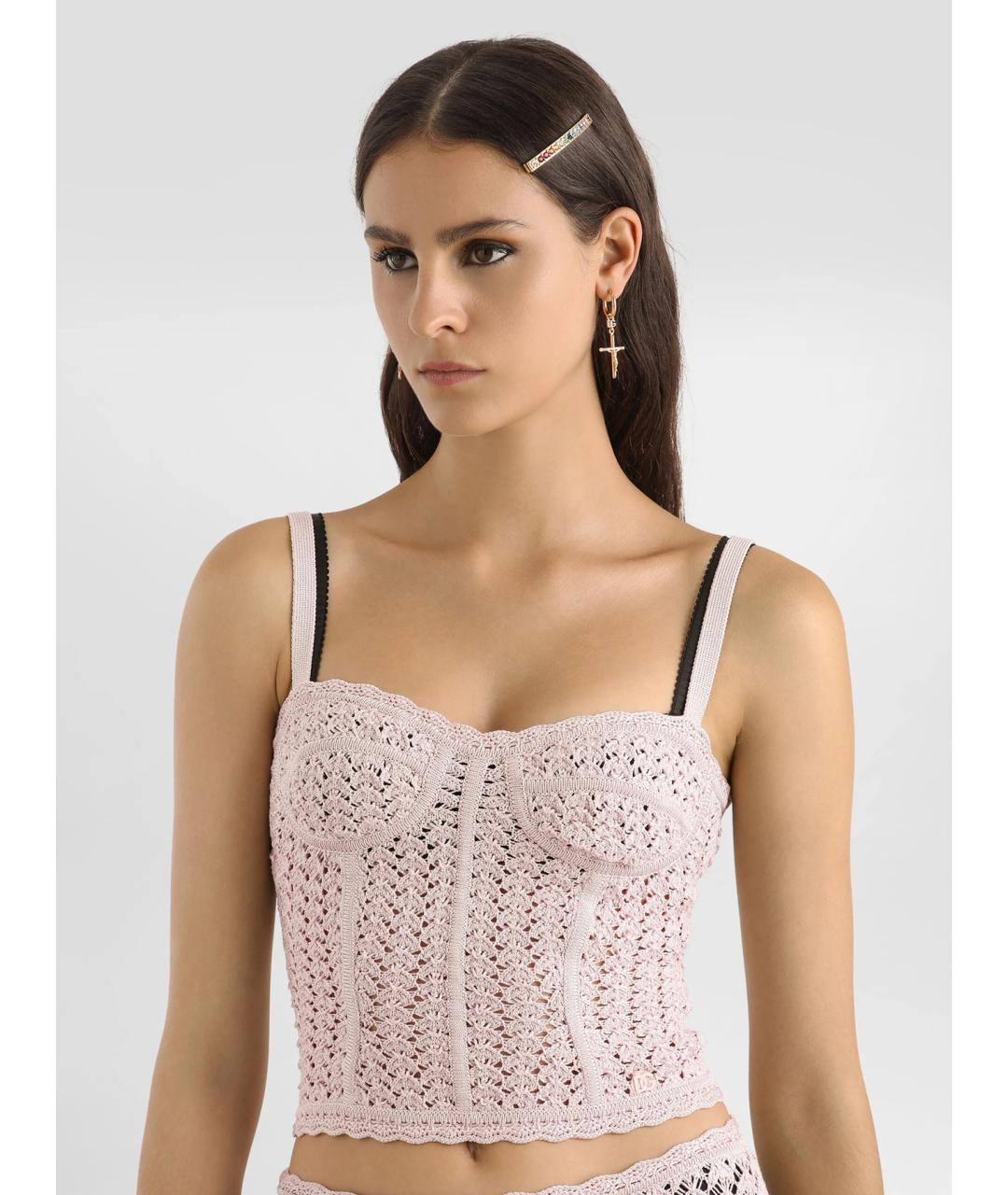 DOLCE&GABBANA Розовая майка, фото 3