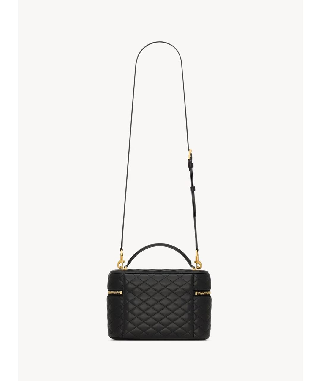 SAINT LAURENT Черная кожаная сумка через плечо, фото 4