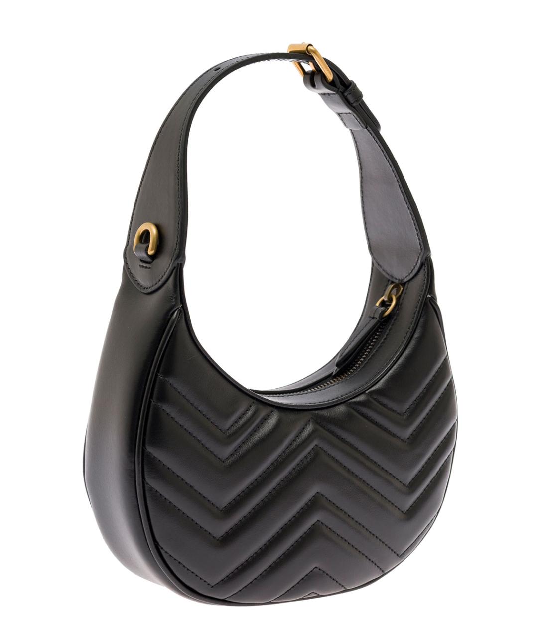 GUCCI Черная кожаная сумка через плечо, фото 2