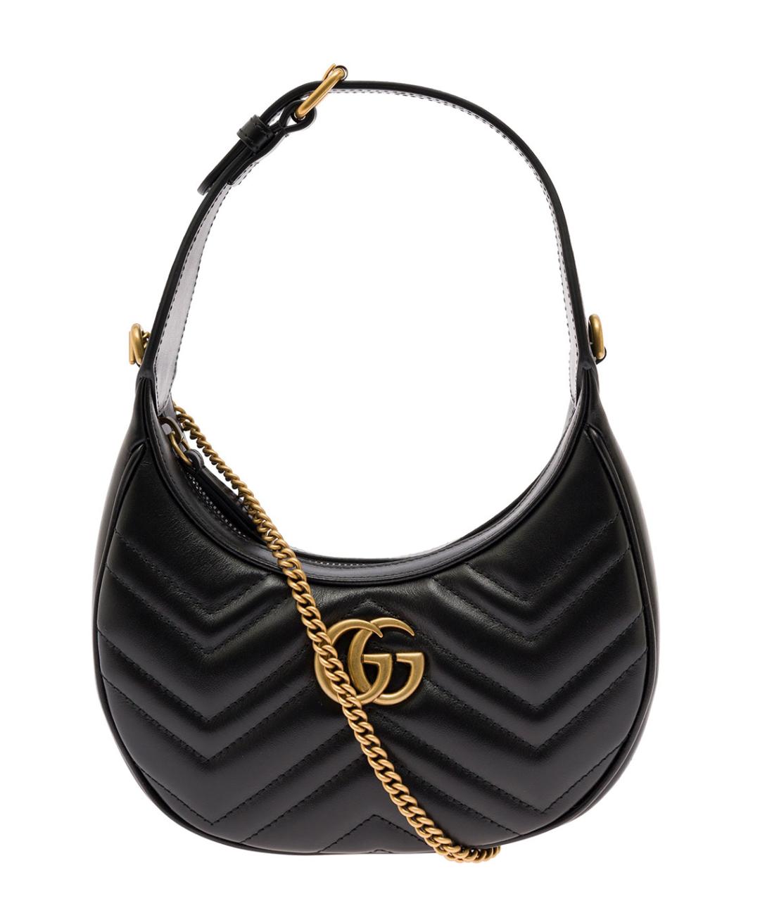 GUCCI Черная кожаная сумка через плечо, фото 1