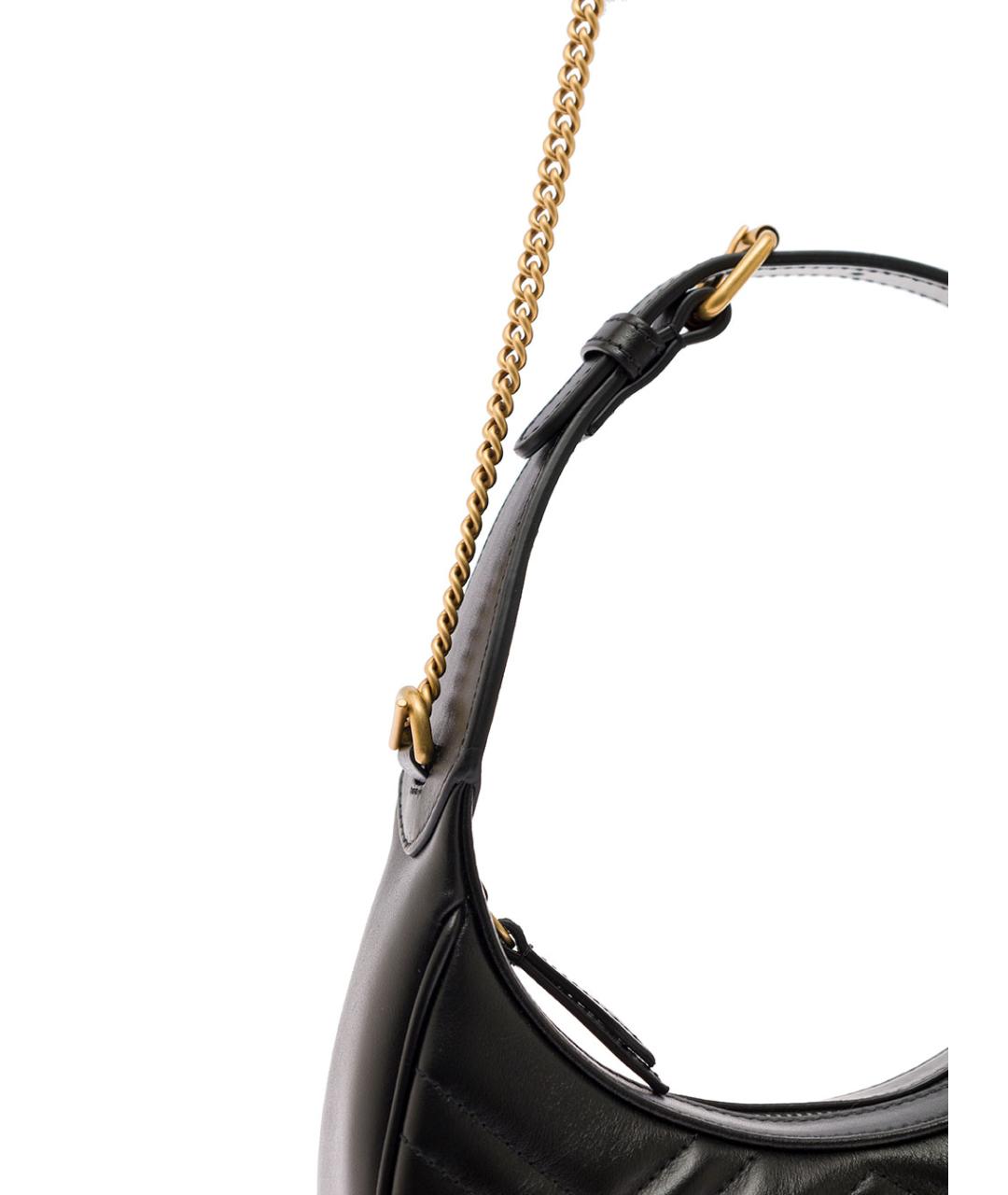 GUCCI Черная кожаная сумка через плечо, фото 3