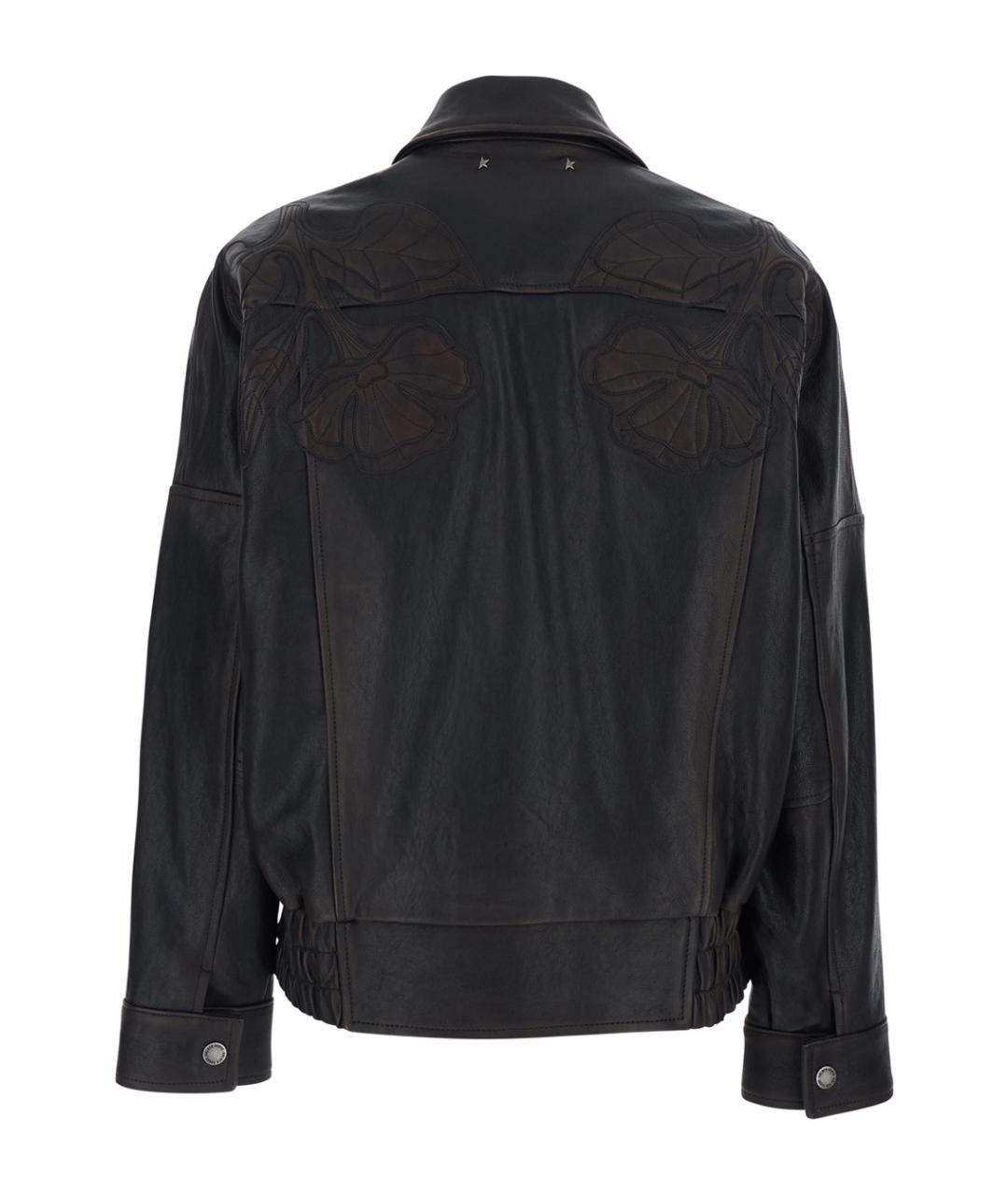 GOLDEN GOOSE DELUXE BRAND Коричневая кожаная куртка, фото 2