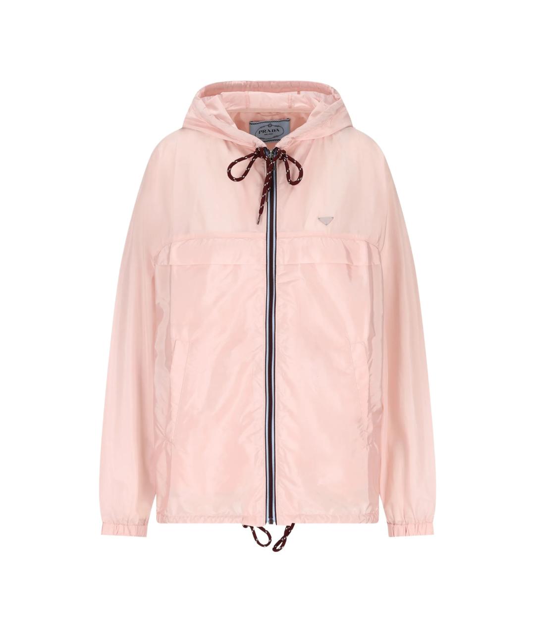PRADA Розовая полиамидовая куртка, фото 1