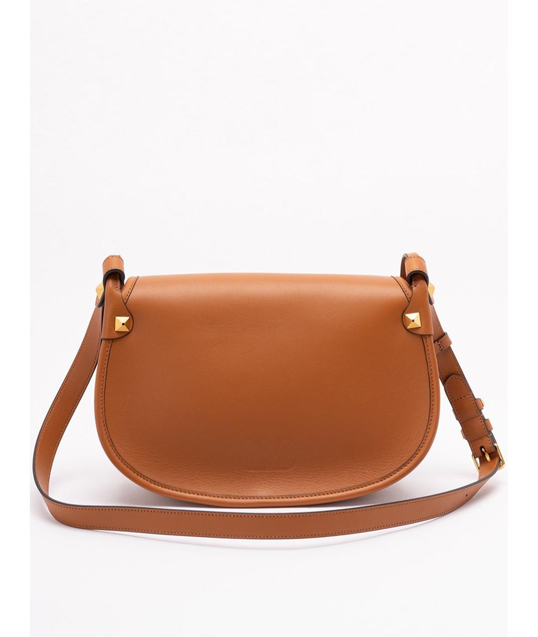 VALENTINO Коричневая кожаная сумка через плечо, фото 2