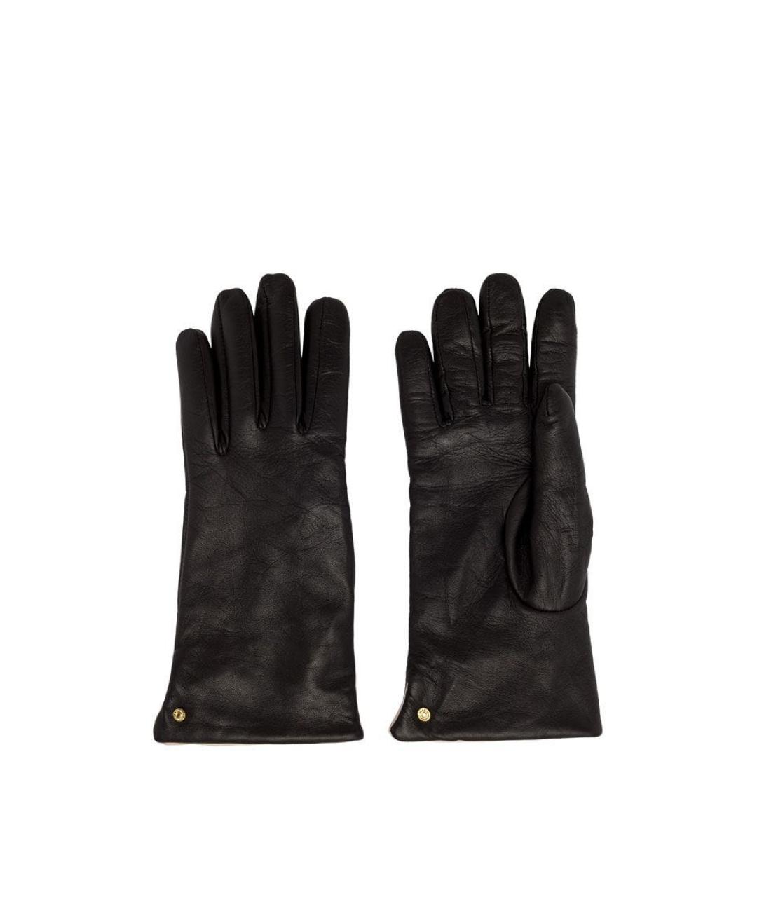 Gianni Chiarini Черные кожаные перчатки, фото 2