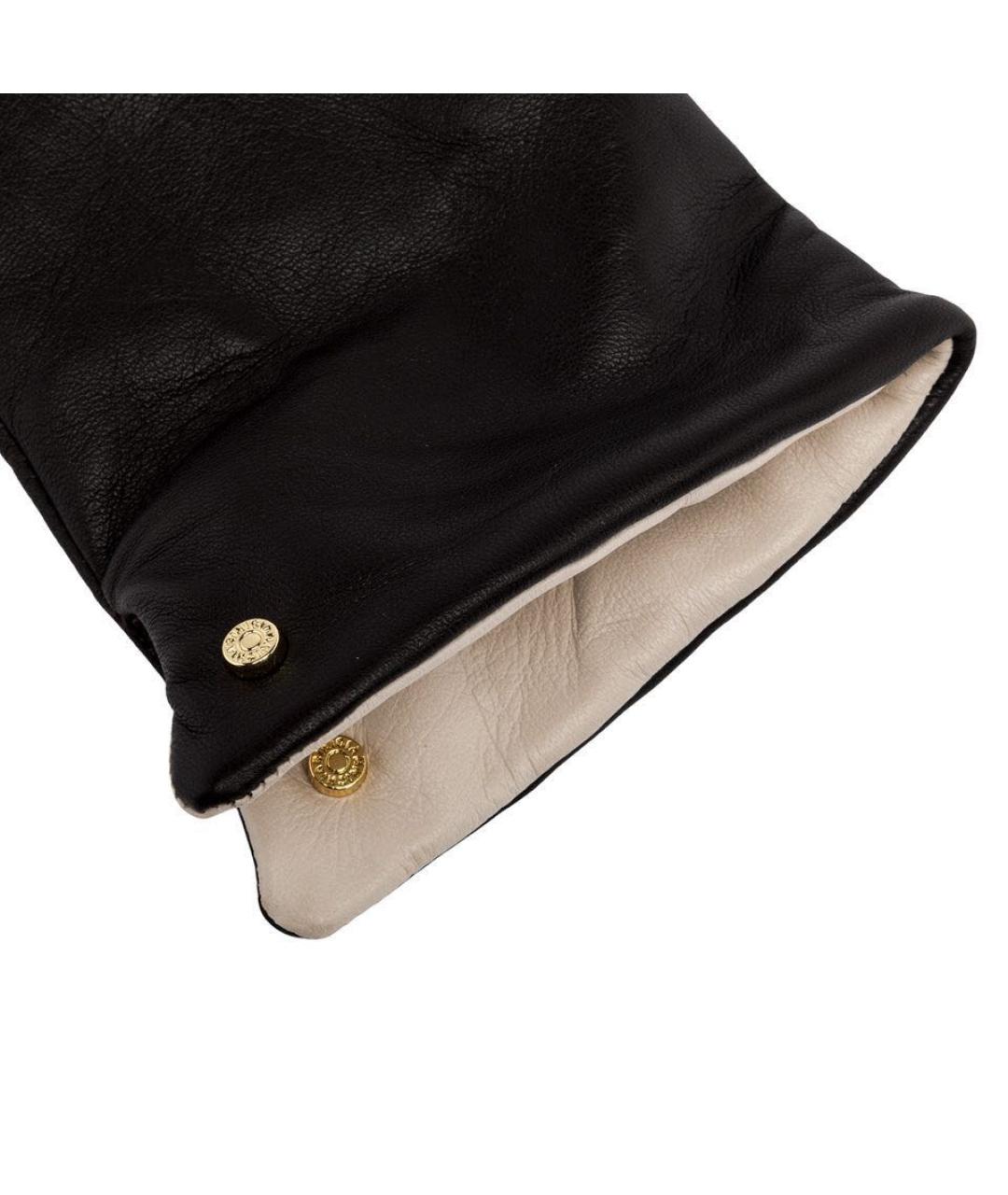 Gianni Chiarini Черные кожаные перчатки, фото 3