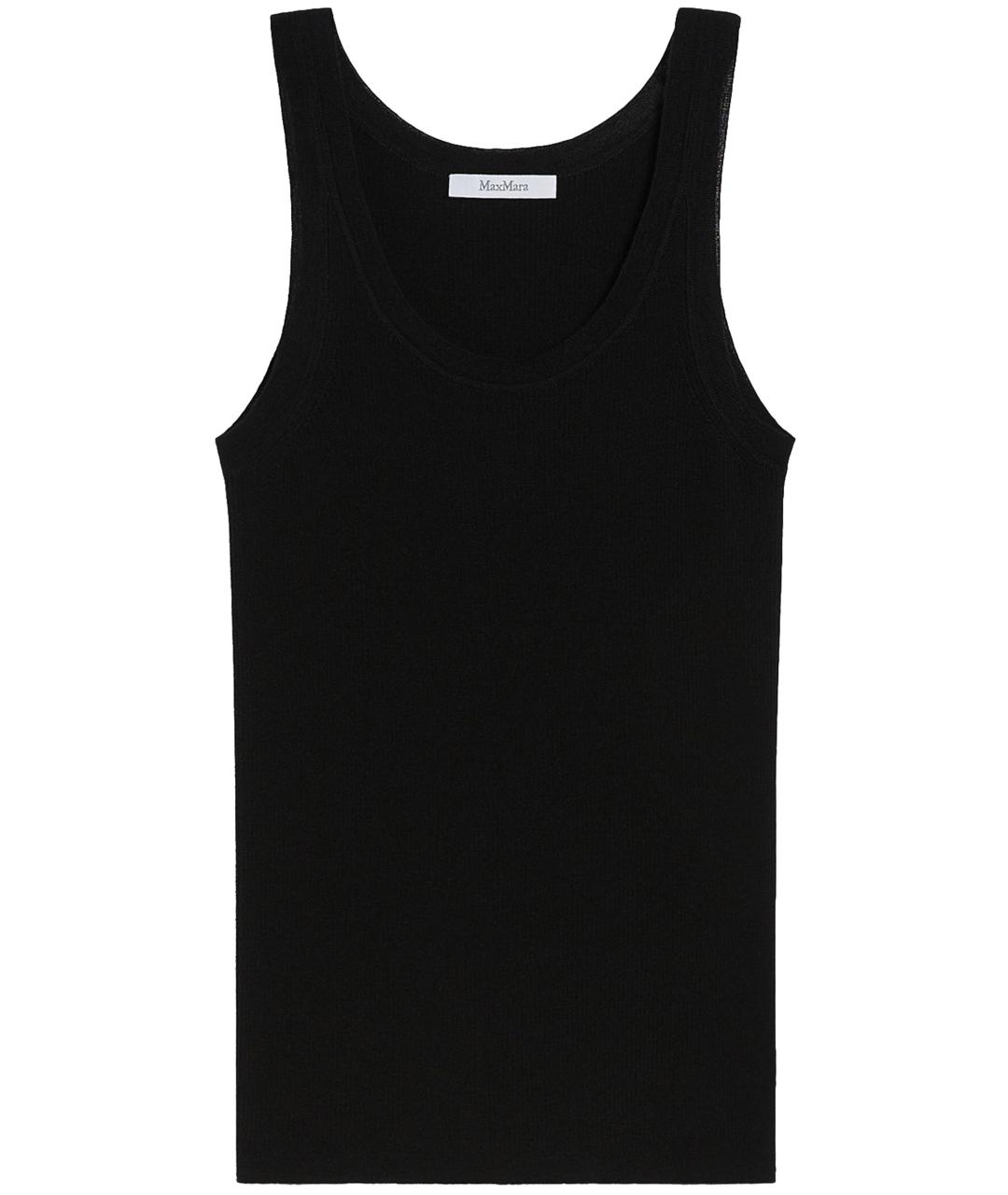 MAX MARA Черная шерстяная майка, фото 1