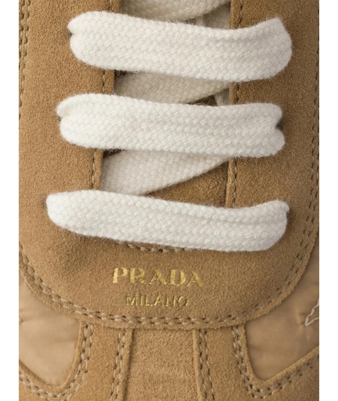 PRADA Коричневые кроссовки, фото 5