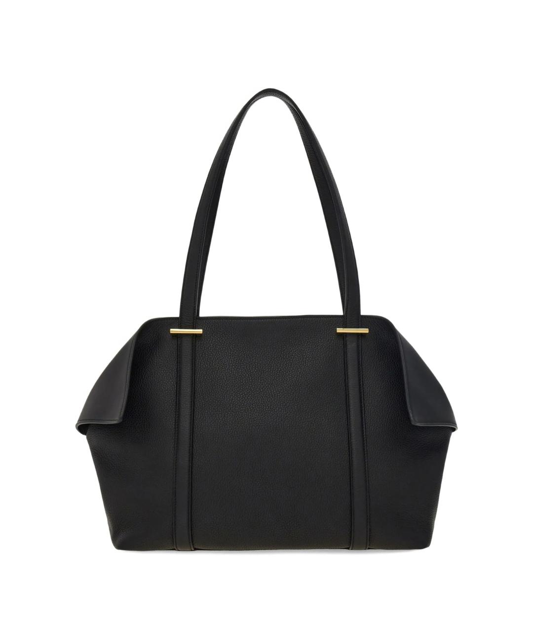 FERRAGAMO Черная кожаная сумка через плечо, фото 3