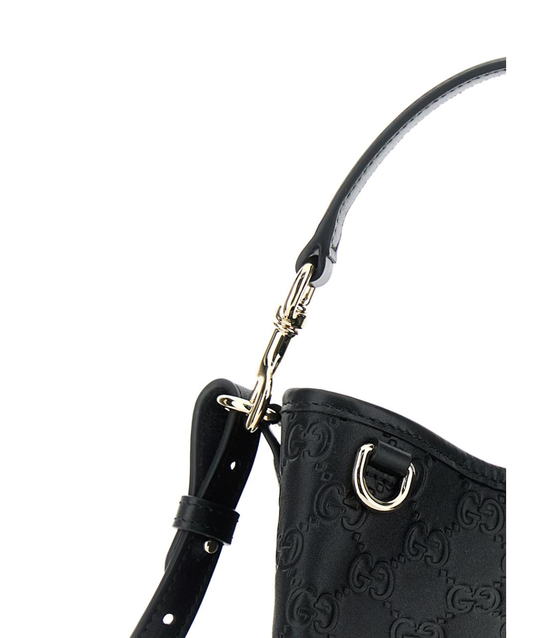 GUCCI Черная кожаная сумка через плечо, фото 3