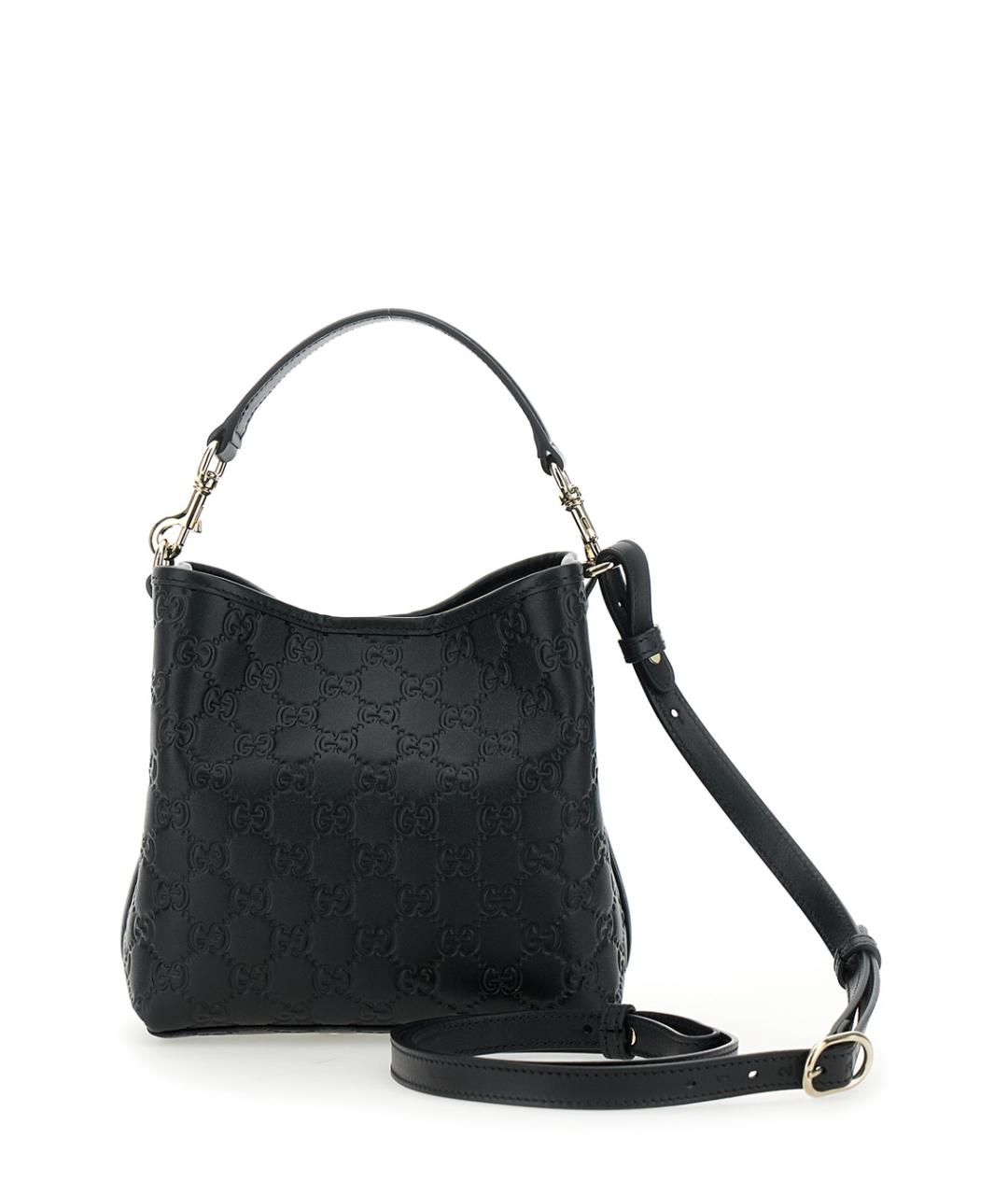 GUCCI Черная кожаная сумка через плечо, фото 2