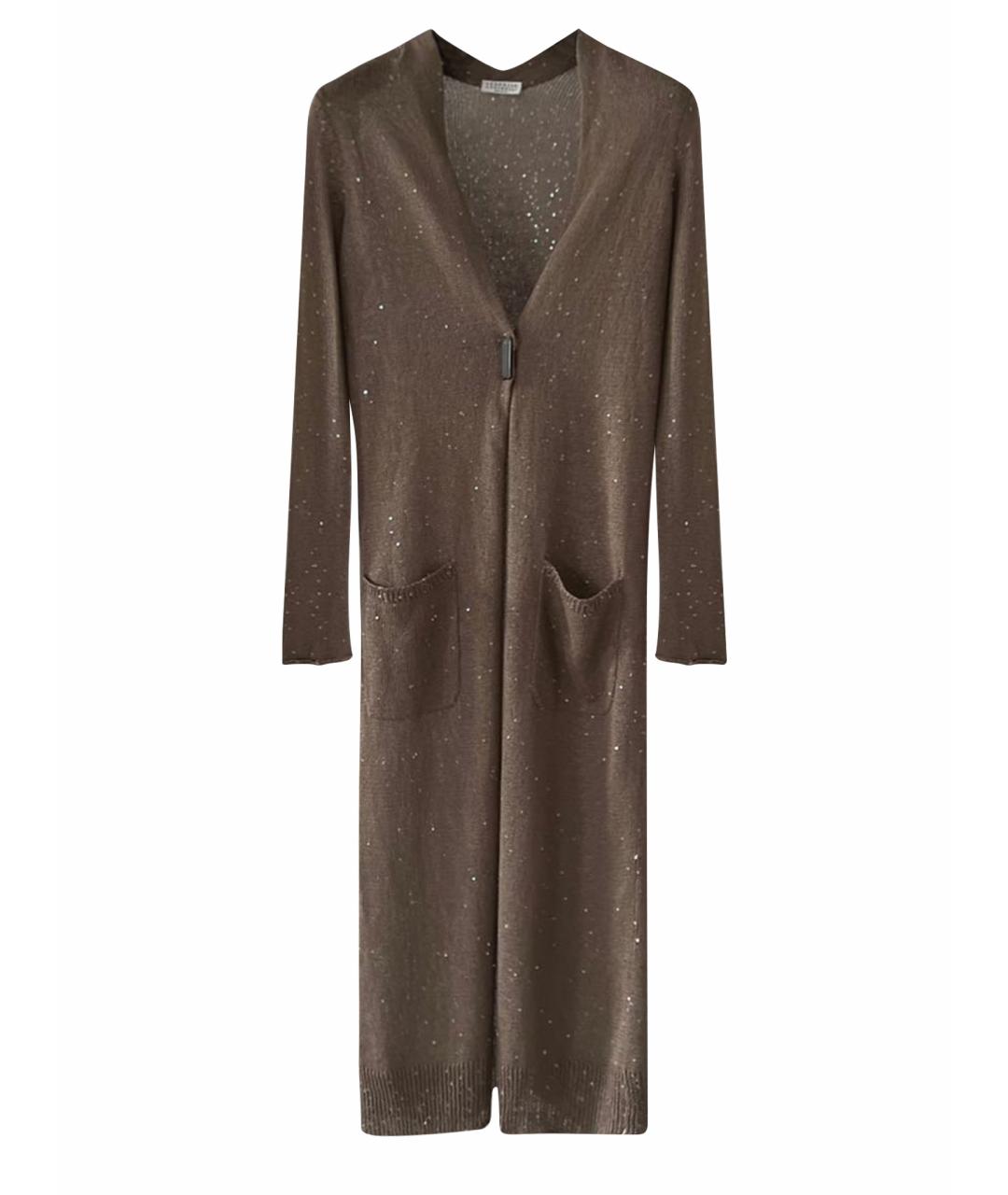 BRUNELLO CUCINELLI Коричневый джемпер / свитер, фото 1