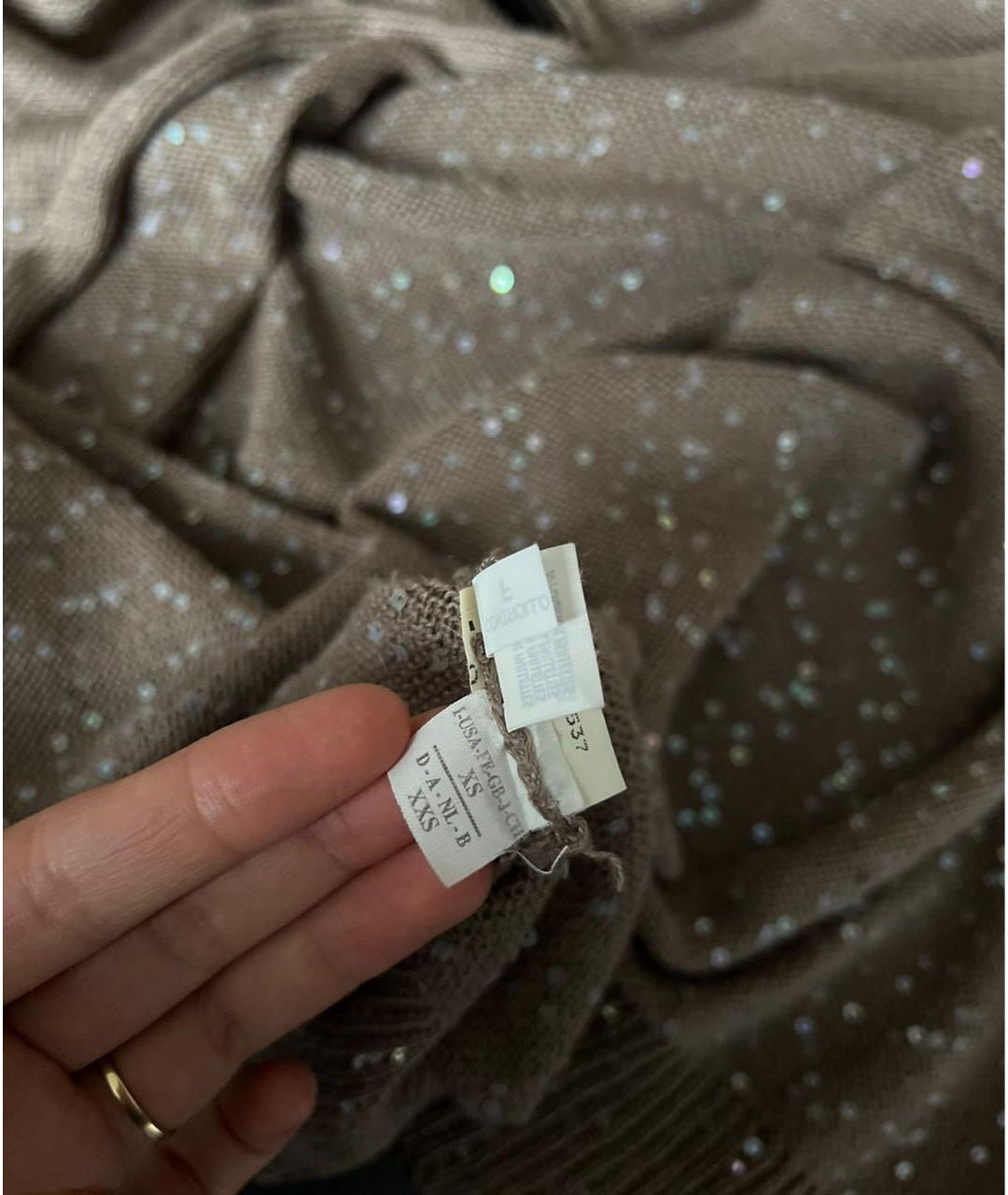 BRUNELLO CUCINELLI Коричневый джемпер / свитер, фото 8