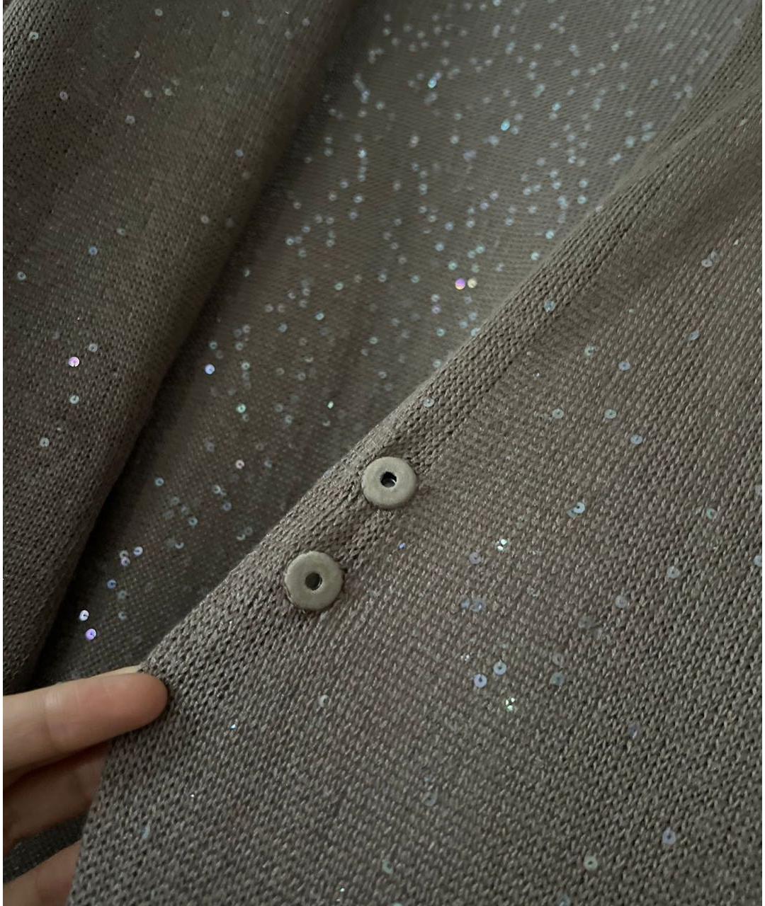 BRUNELLO CUCINELLI Коричневый джемпер / свитер, фото 3