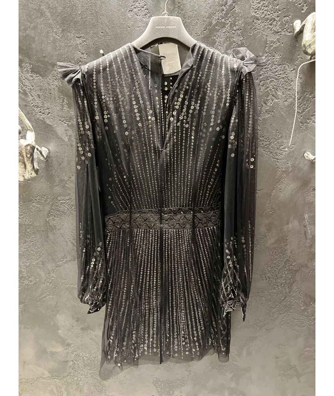 ALBERTA FERRETTI Черное коктейльное платье, фото 4