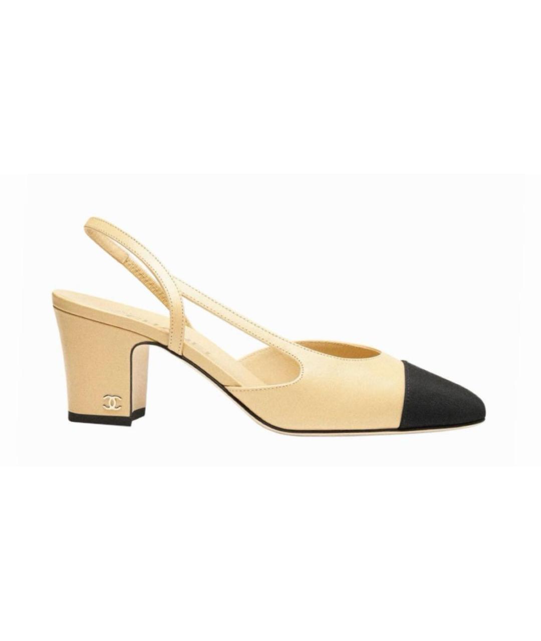 CHANEL Бежевые кожаные туфли, фото 8