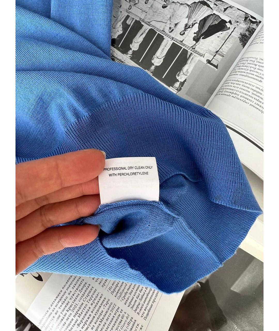 SAINT LAURENT Синий шерстяной джемпер / свитер, фото 7