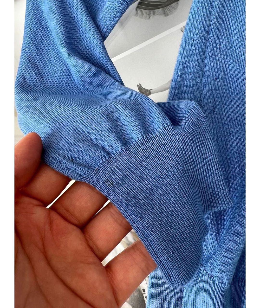 SAINT LAURENT Синий шерстяной джемпер / свитер, фото 8