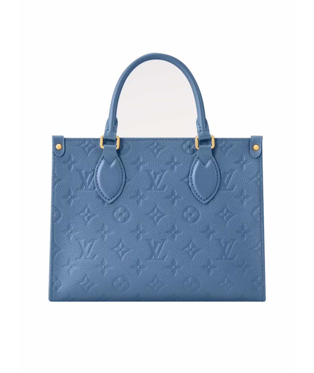 LOUIS VUITTON Голубая кожаная сумка тоут, фото 1