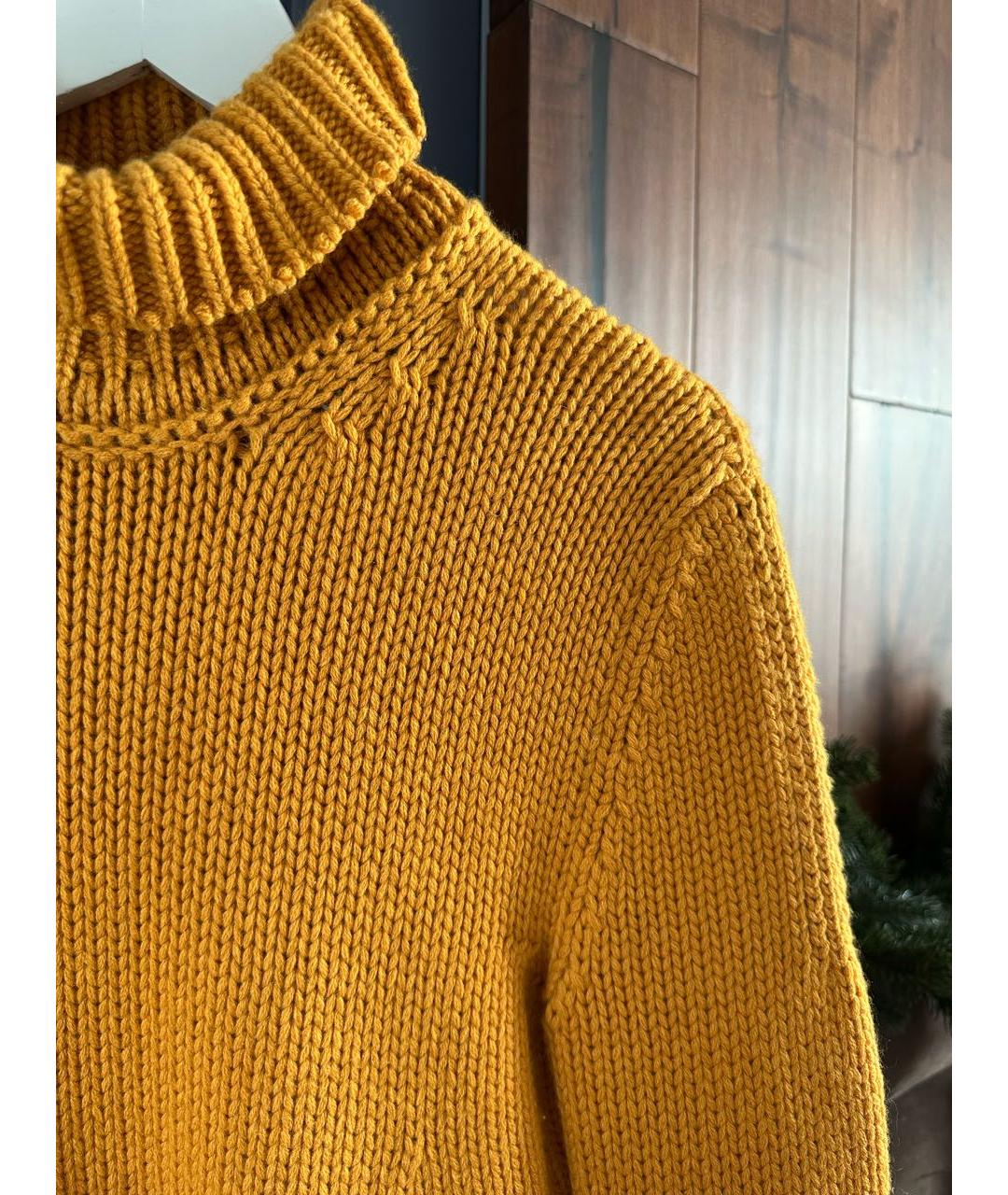 BOTTEGA VENETA Оранжевый кашемировый джемпер / свитер, фото 4