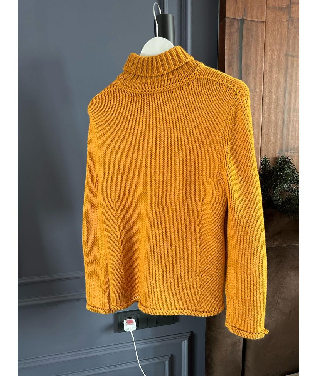 BOTTEGA VENETA Оранжевый кашемировый джемпер / свитер, фото 2