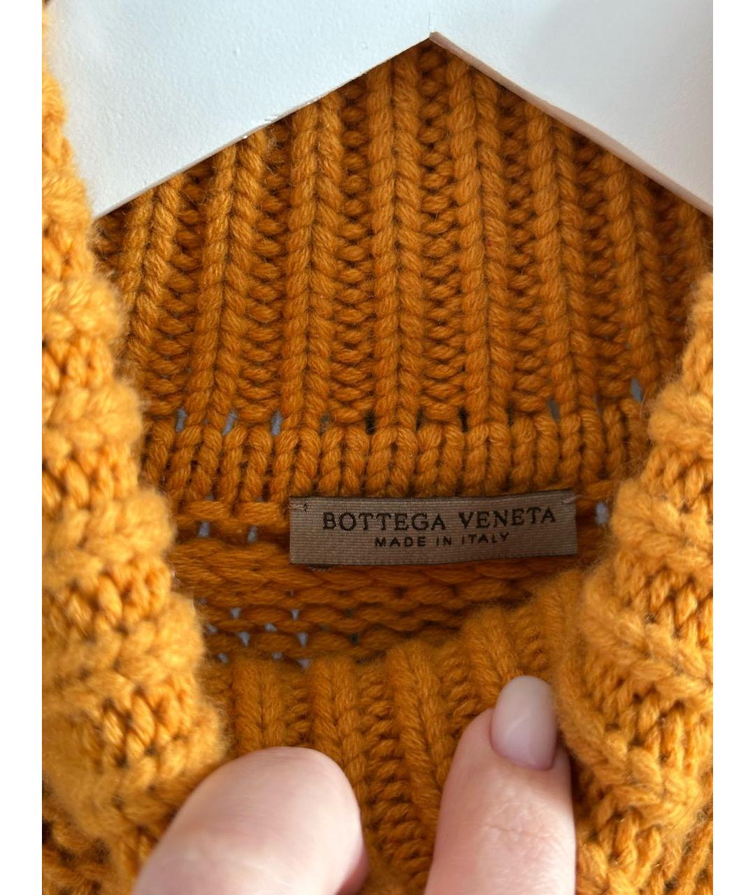 BOTTEGA VENETA Оранжевый кашемировый джемпер / свитер, фото 3