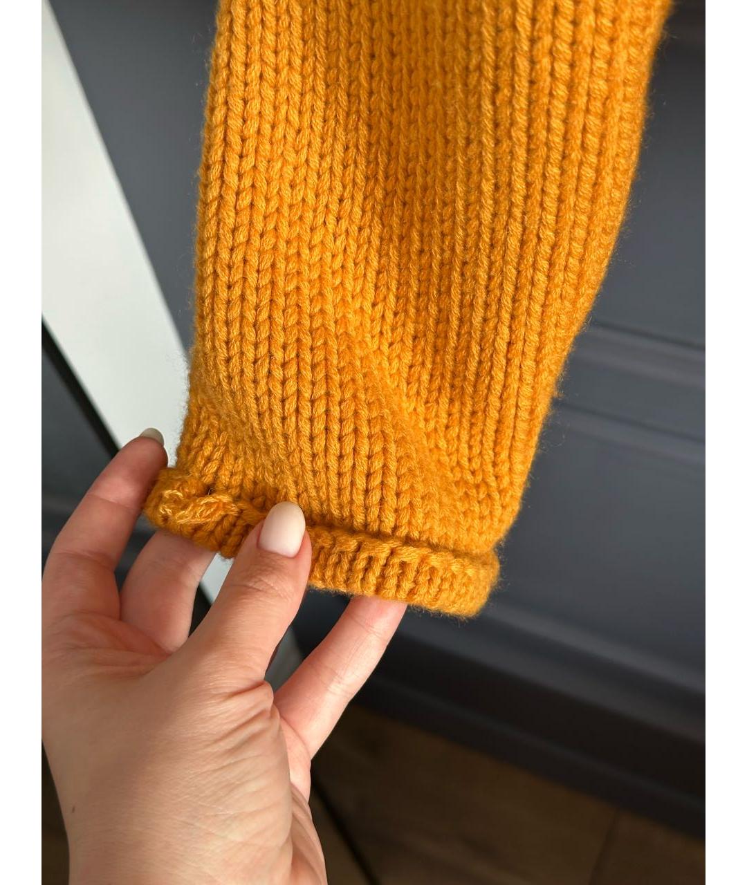 BOTTEGA VENETA Оранжевый кашемировый джемпер / свитер, фото 7