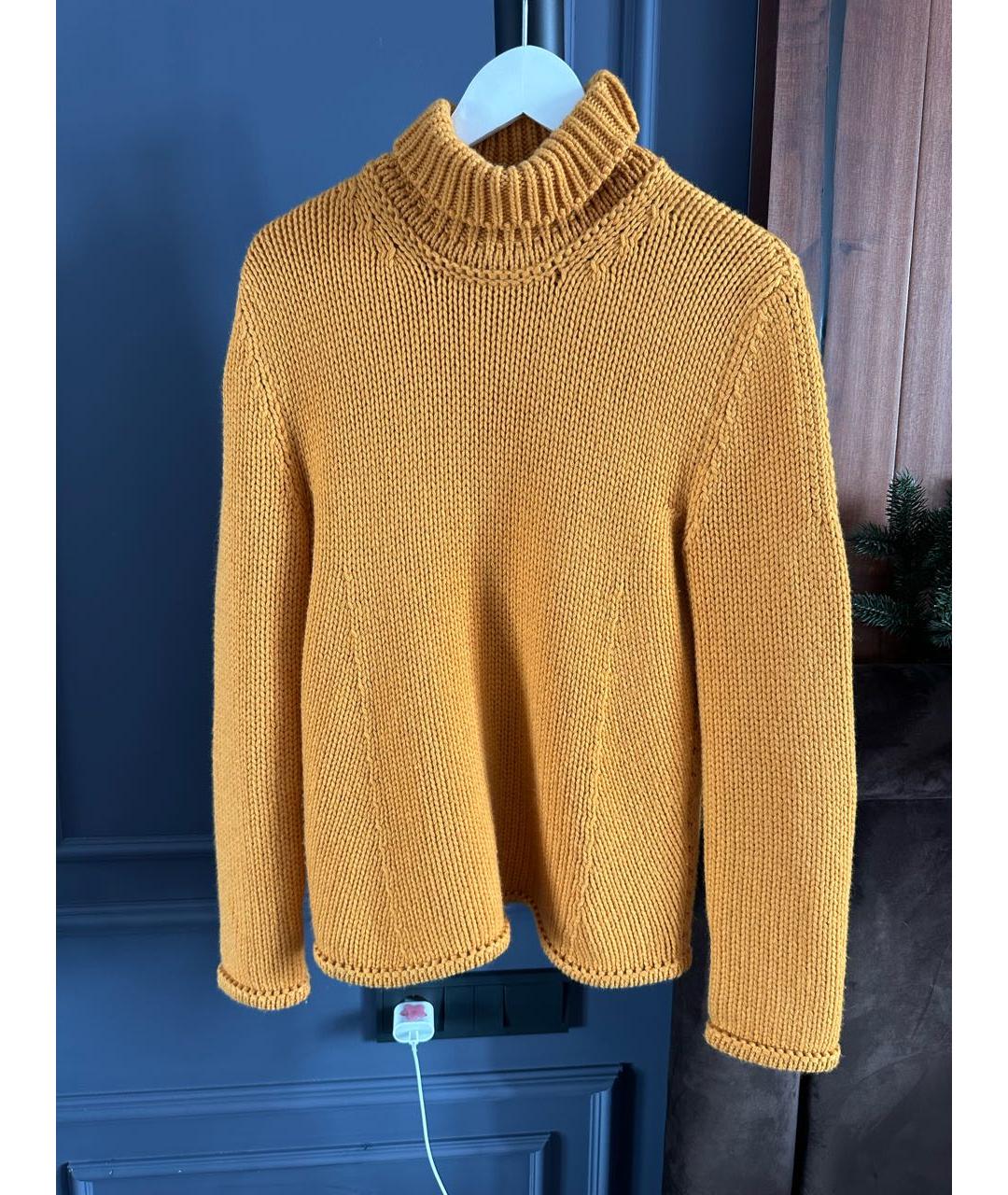 BOTTEGA VENETA Оранжевый кашемировый джемпер / свитер, фото 5