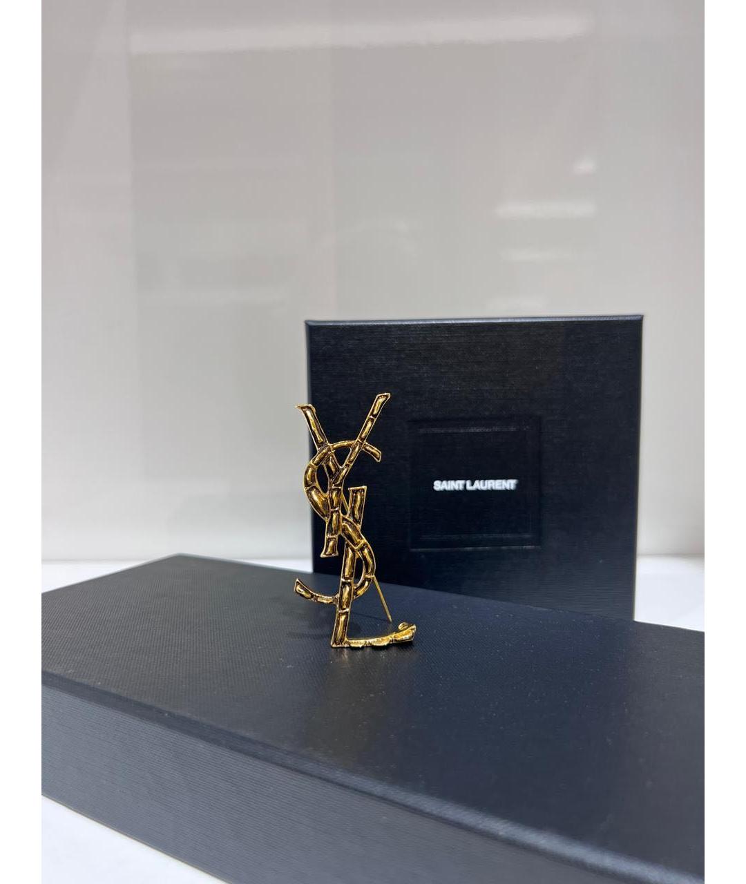 SAINT LAURENT Золотая металлическая булавка / брошь, фото 3