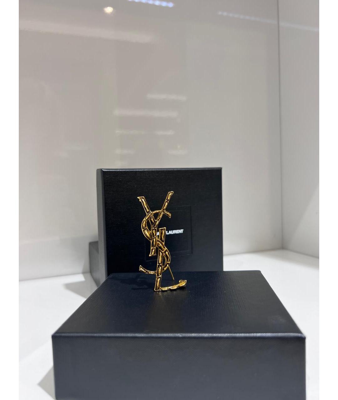 SAINT LAURENT Золотая металлическая булавка / брошь, фото 2