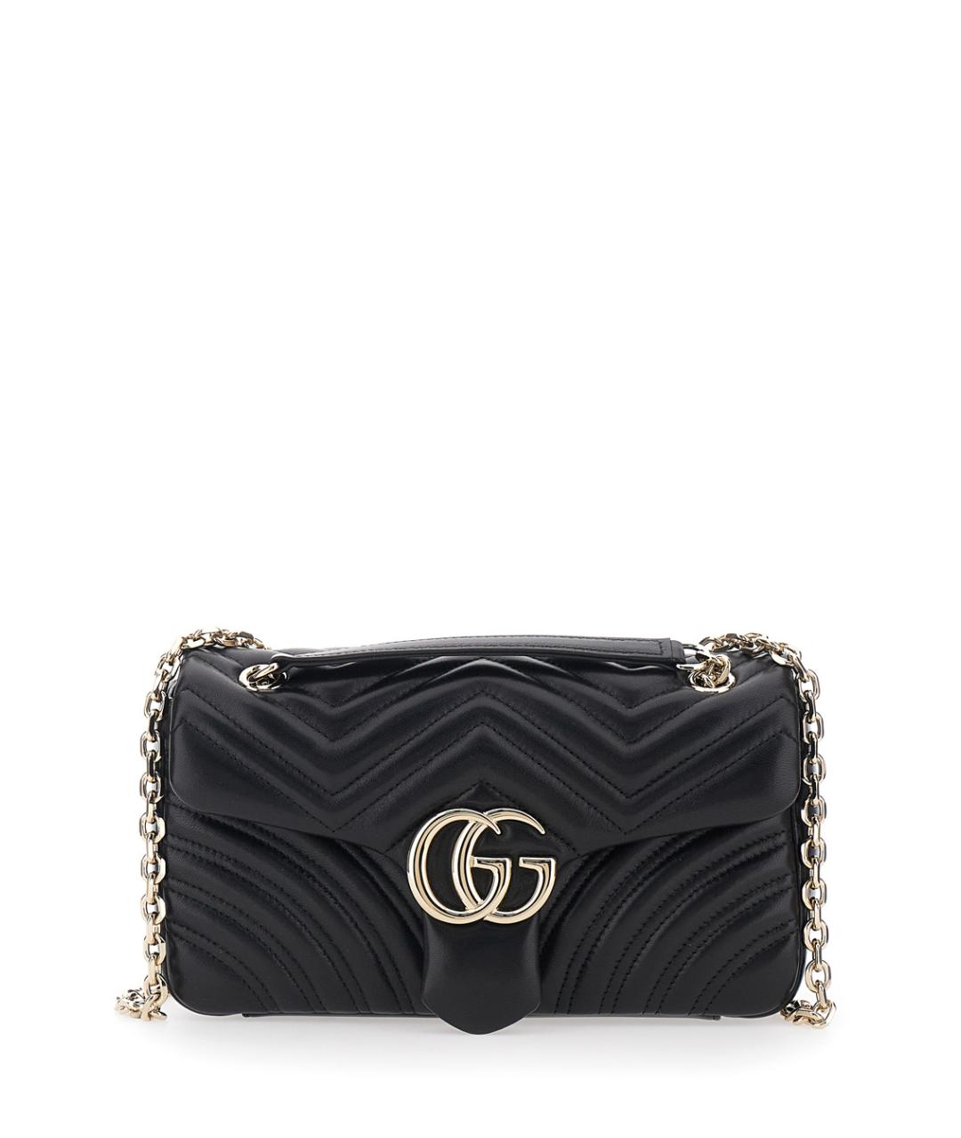 GUCCI Черная кожаная сумка через плечо, фото 1